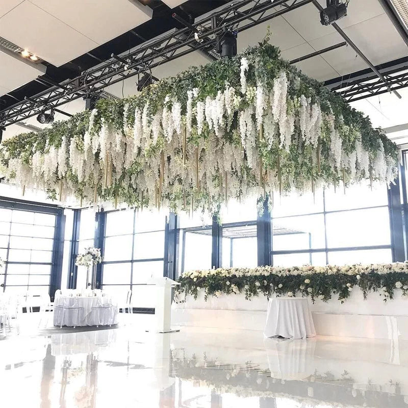 Hanging Artificial Wisteria Flowers - 12 Pieces