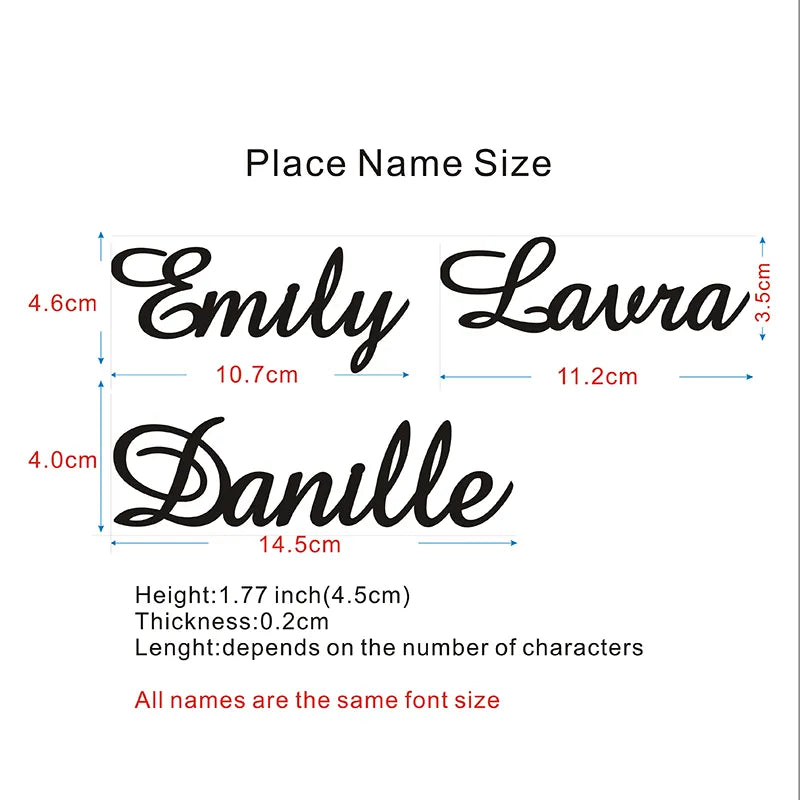 Custom Name Wedding Place Setting