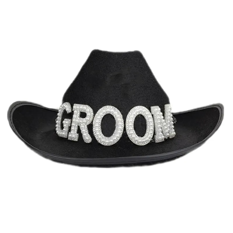 Bride and Groom Cowboy Hats