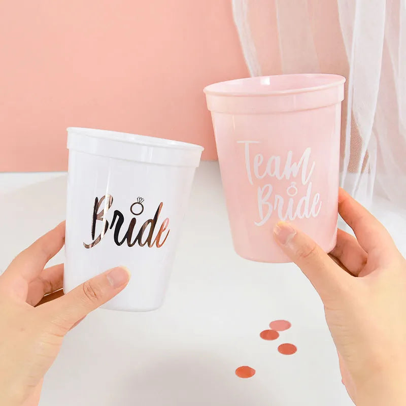 Team Bride Plastic Drinking Cups