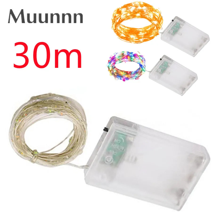 30M LED Fairy String Lights - Battery Operated